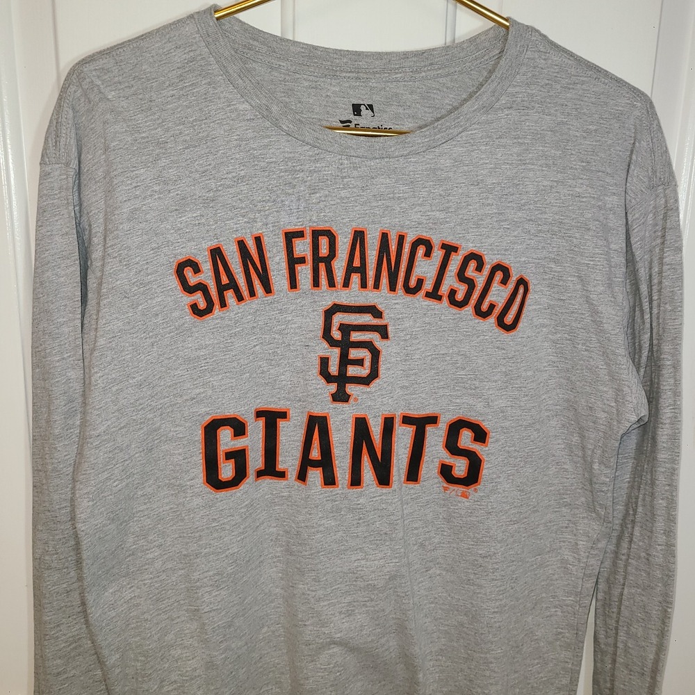 San Francisco Giants Mens Sizes L Gray Crew Long Sleeve